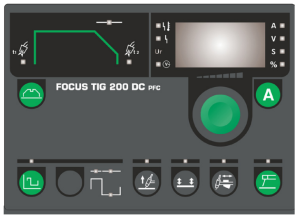 display Migatronic Focus TIG 200 DC HP PFC
